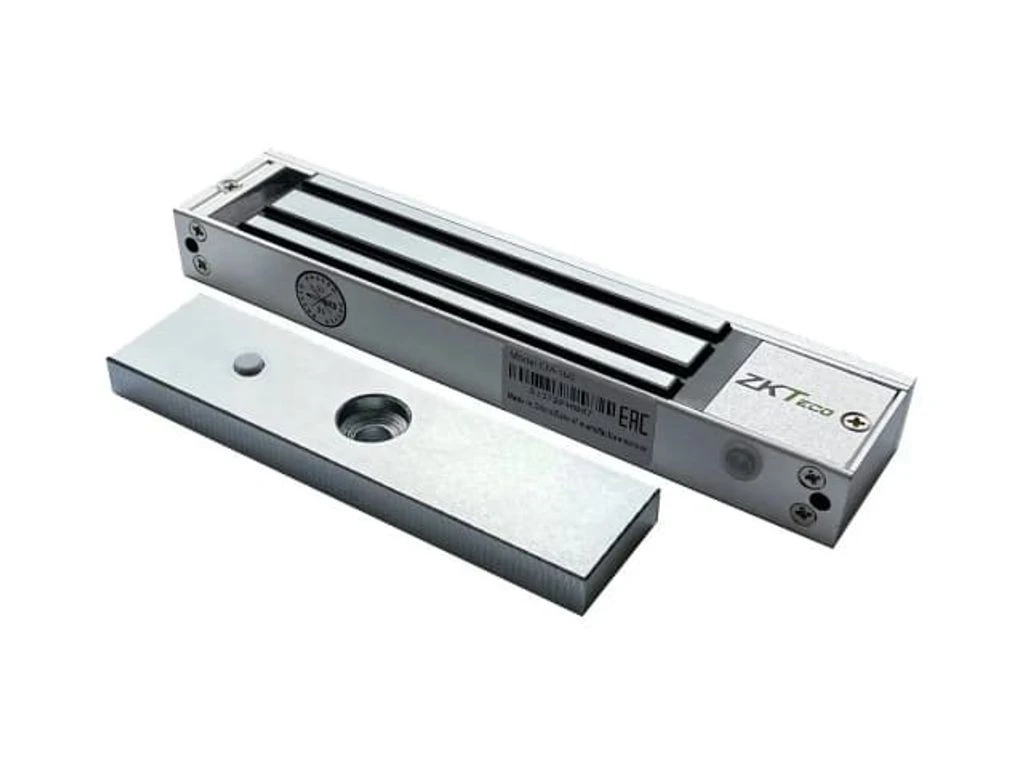 Retenedor electromagnético de 280kg con indicador led. interruptor para 12v/24v dc. ZKTeco CM-280HS.