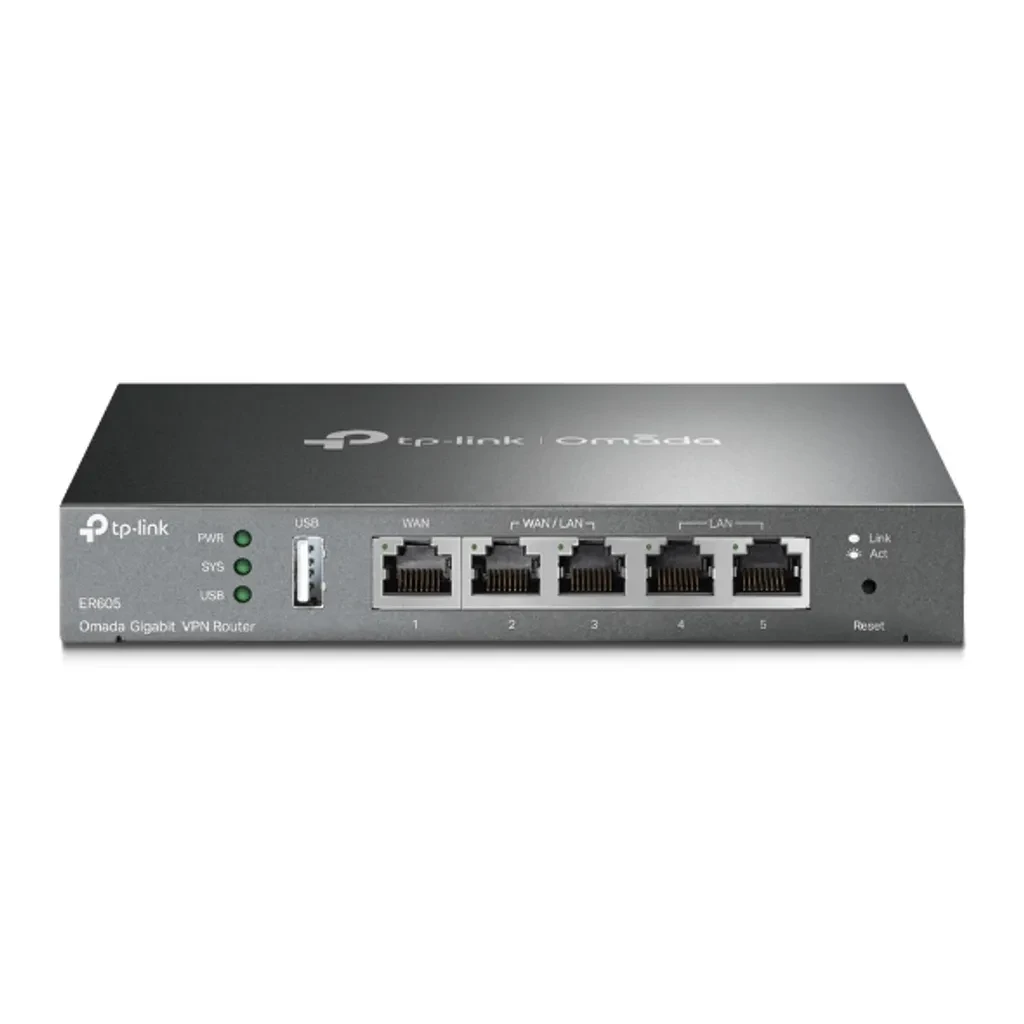 ER605. Enrutador VPN Gigabit Omada 3 puertos WAN 1 USB WAN 4 puertos LAN